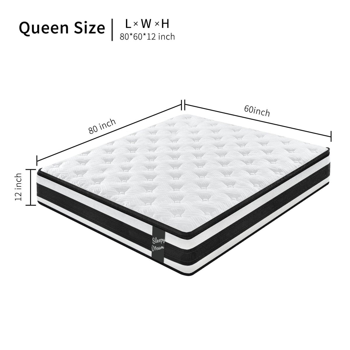 Medium Hybrid 12-Inch Breathable Memory Foam Mattress - Sleep Galleria