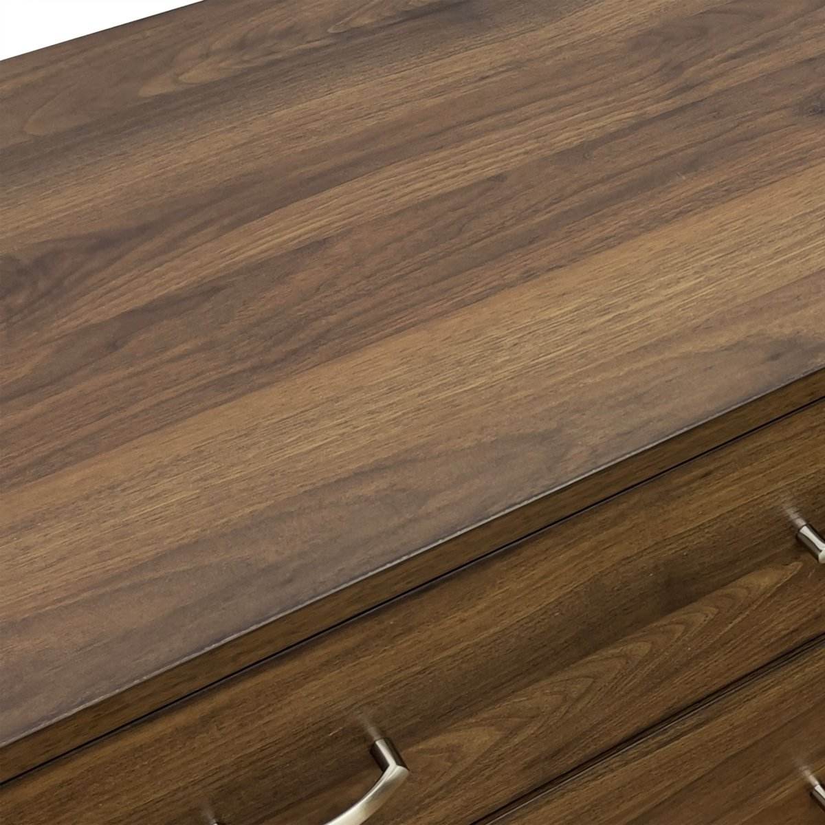 Mid-Century Modern Walnut MDF Double Dresser - Sleep Galleria