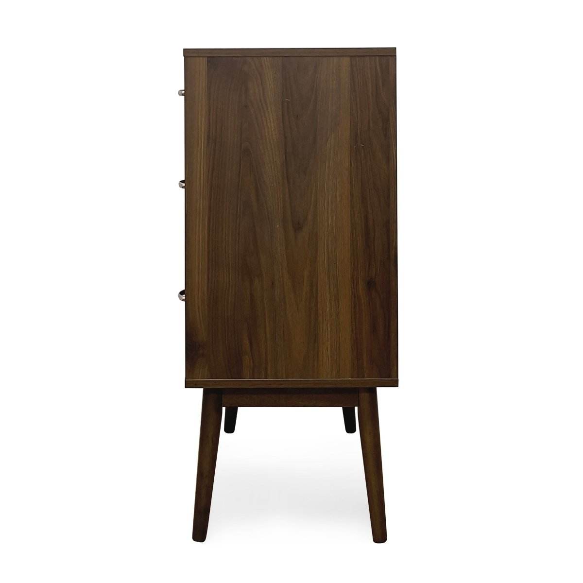 Mid-Century Modern Walnut MDF Double Dresser - Sleep Galleria