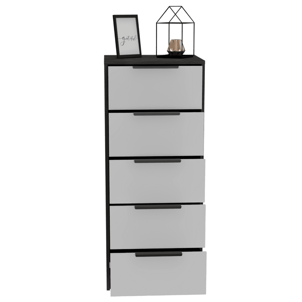 Modern 42-Inch Five Drawer Vertical Particle Board Dresser - Sleep Galleria