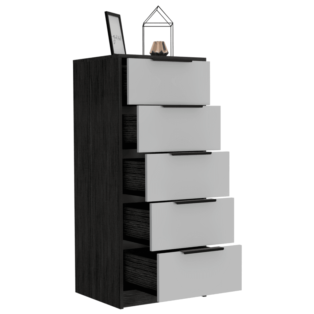 Modern 42-Inch Five Drawer Vertical Particle Board Dresser - Sleep Galleria