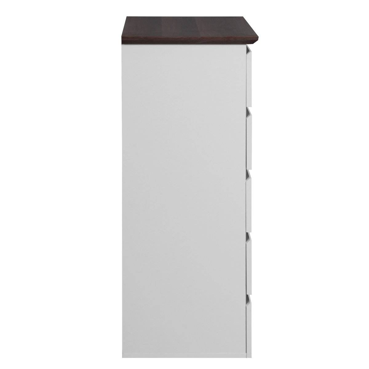 Modern 5-Drawer White Particle Board Dresser - Sleep Galleria