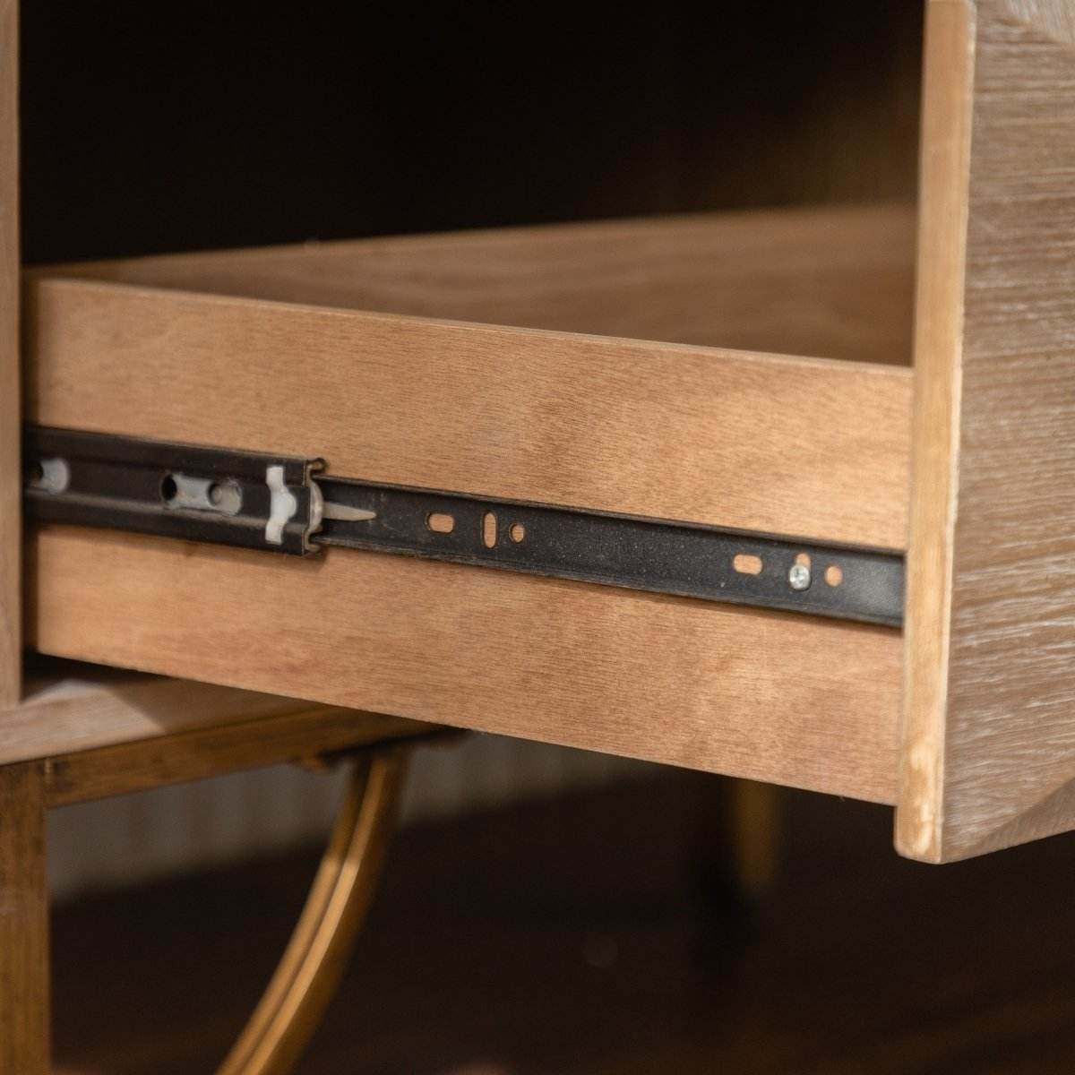 Modern 6-Drawer Solid Wood Dresser With Metal Rails - Sleep Galleria