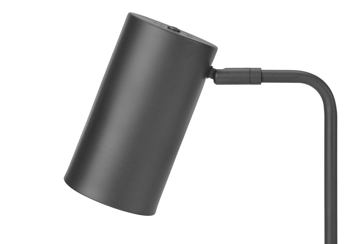 Modern Adjustable Grey Metal Table Lamp With USB Port - Sleep Galleria