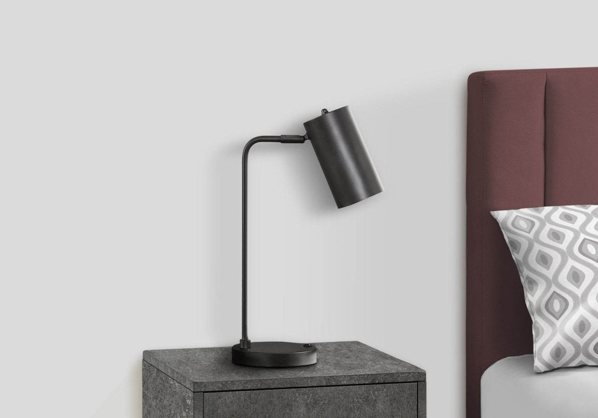 Modern Adjustable Grey Metal Table Lamp With USB Port - Sleep Galleria