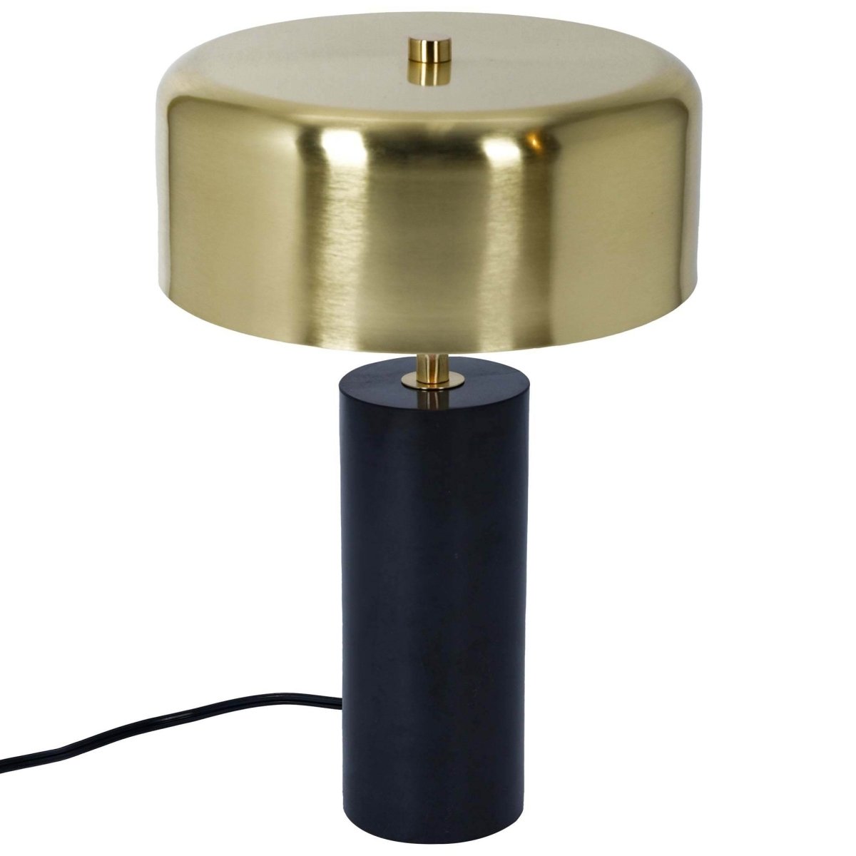 Modern Black Marble Base Drum Shade Table Lamp - Sleep Galleria