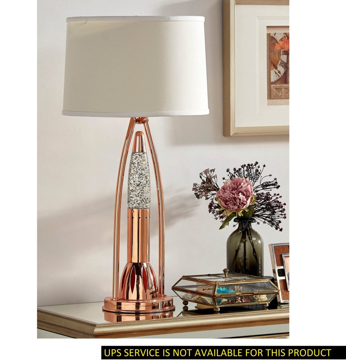 Modern Copper Finish Water Dancing Table Lamp - Sleep Galleria