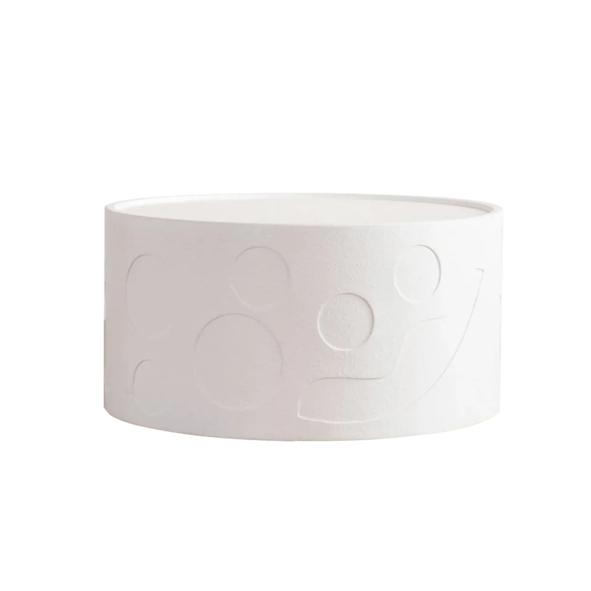 Modern Creamy White MDF Round Pedestal Side Table - Omega Lifestyles