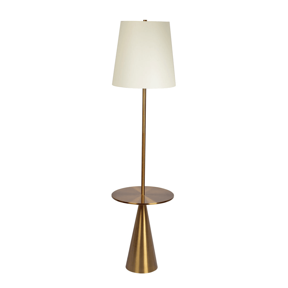 Modern Floor Lamp With Brass Accent Table - Sleep Galleria