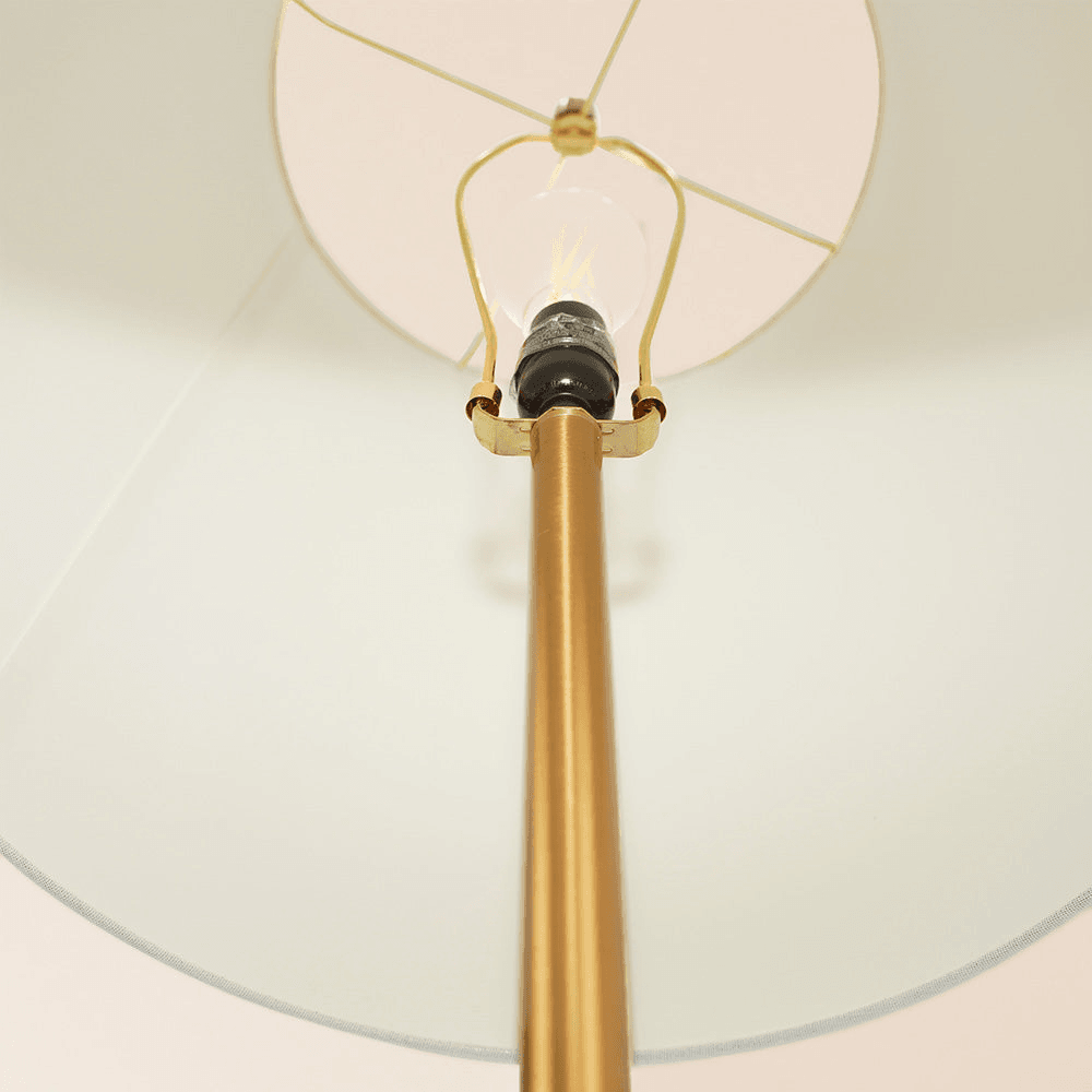 Modern Floor Lamp With Brass Accent Table - Sleep Galleria