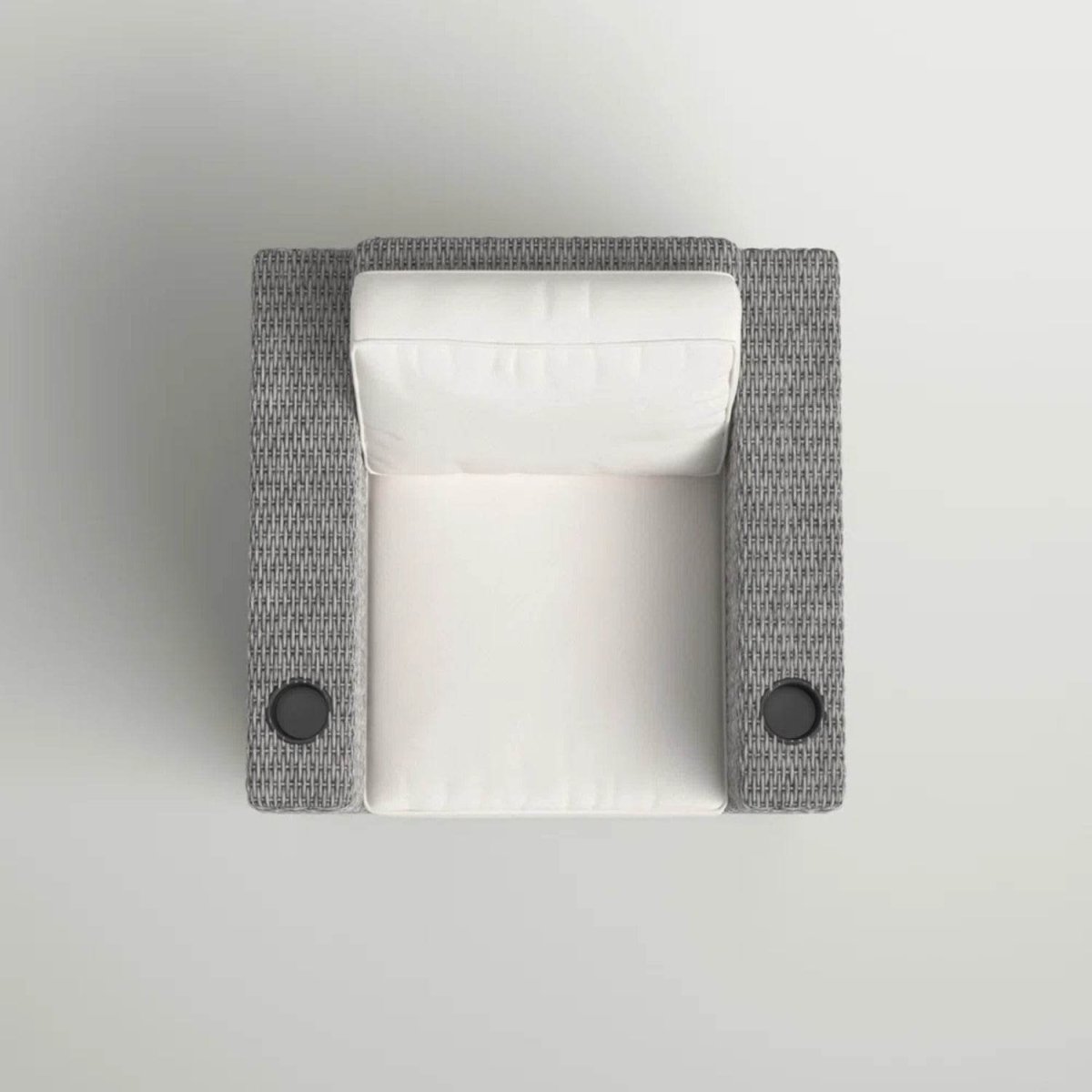 Modern Grey Wicker Adjustable Recline Patio Chair With Cushions - Serenova - Omega Lifestyles