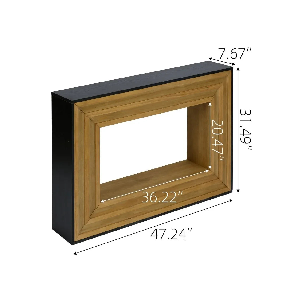 Modern Layered Wood Frame Natural MDF Console Table - Omega Lifestyles