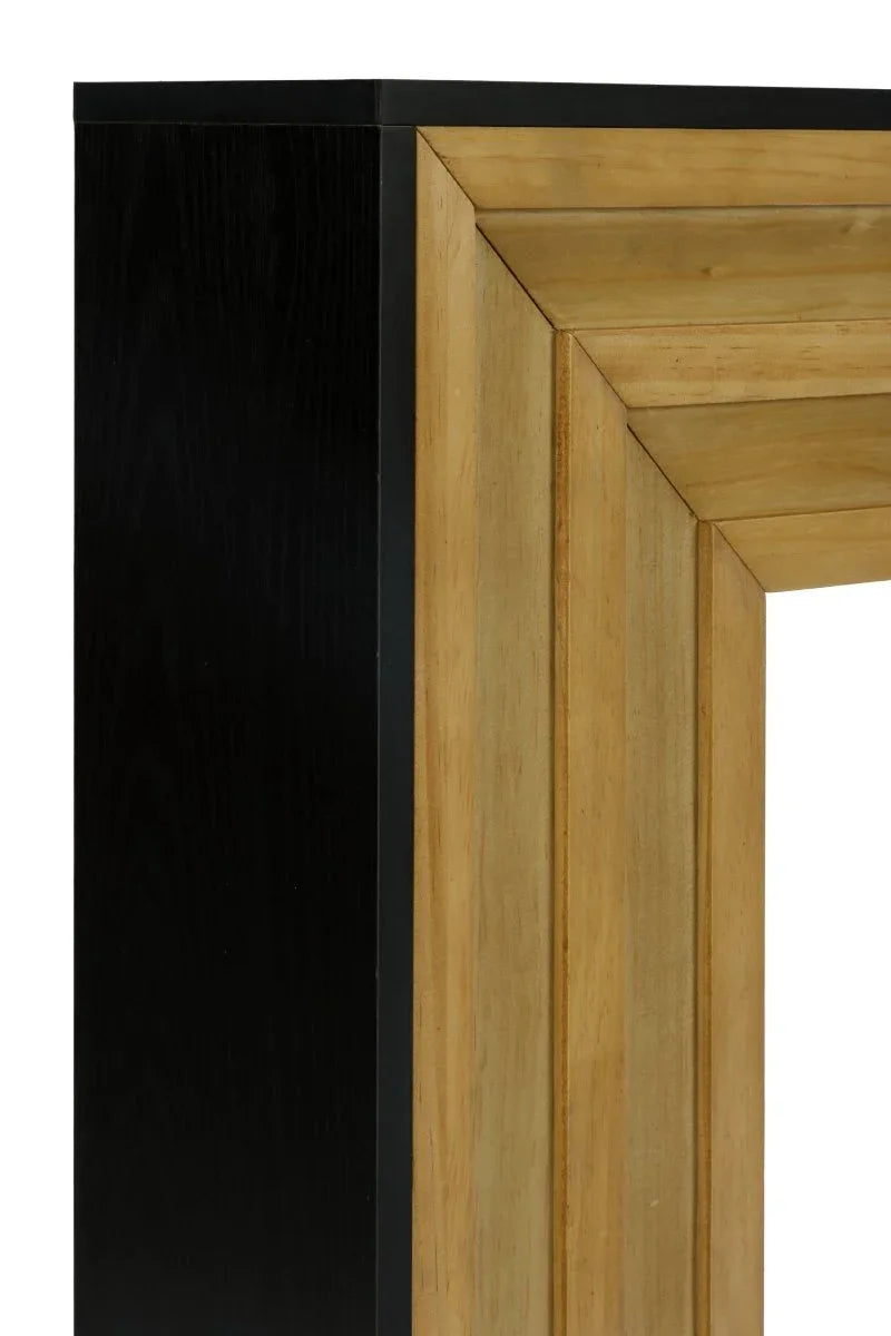 Modern Layered Wood Frame Natural MDF Console Table - Omega Lifestyles