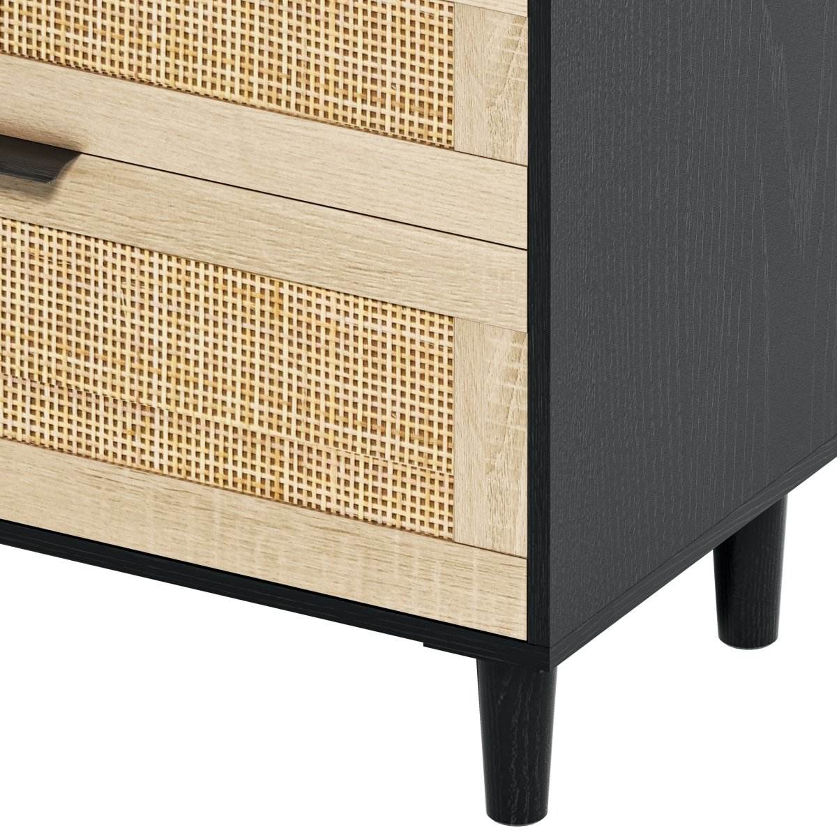 Modern Natural Rattan 6-Drawer MDF Dresser - Sleep Galleria