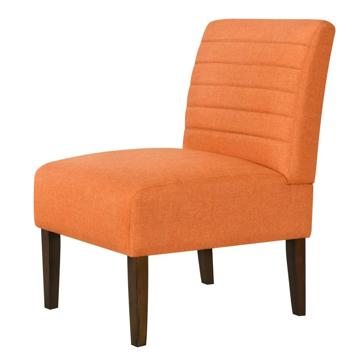 Modern Orange Armless Tufted Upholstered Accent Chair - Omega Lifestyles