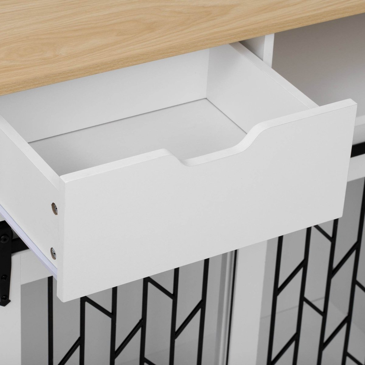 Modern Pet Friendly Dog Crate Kitchen Island End Table - Sleep Galleria