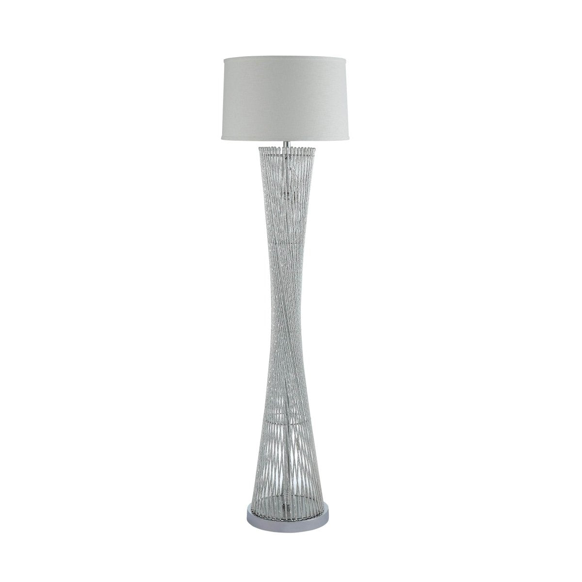 Modern Silver Finish LED Floor Lamp - Omega Lifestyles