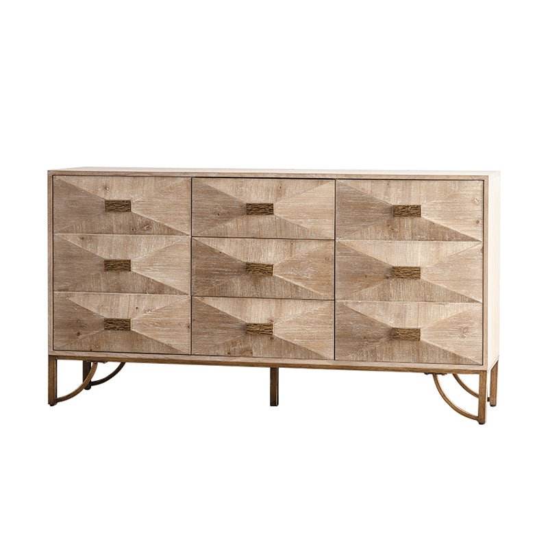 Modern Solid Wood 3-Drawer Dresser With Storage - Sleep Galleria