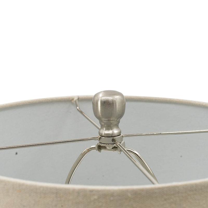 Modern Stone Cone Table Lamp With Beige Drum Shade - Sleep Galleria