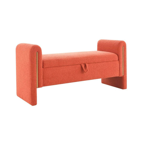 Modern Teddy Fabric Upholstered Storage Bench Seat - Sleep Galleria