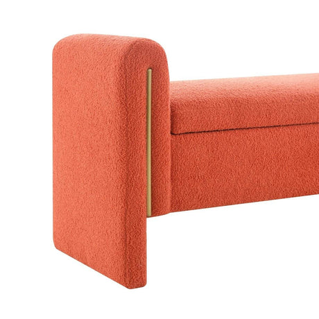 Modern Teddy Fabric Upholstered Storage Bench Seat - Sleep Galleria