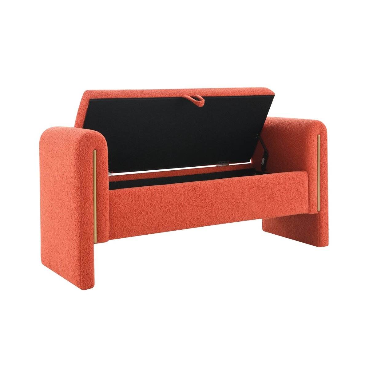 Modern Teddy Fabric Upholstered Storage Bench Seat - Sleep Galleria