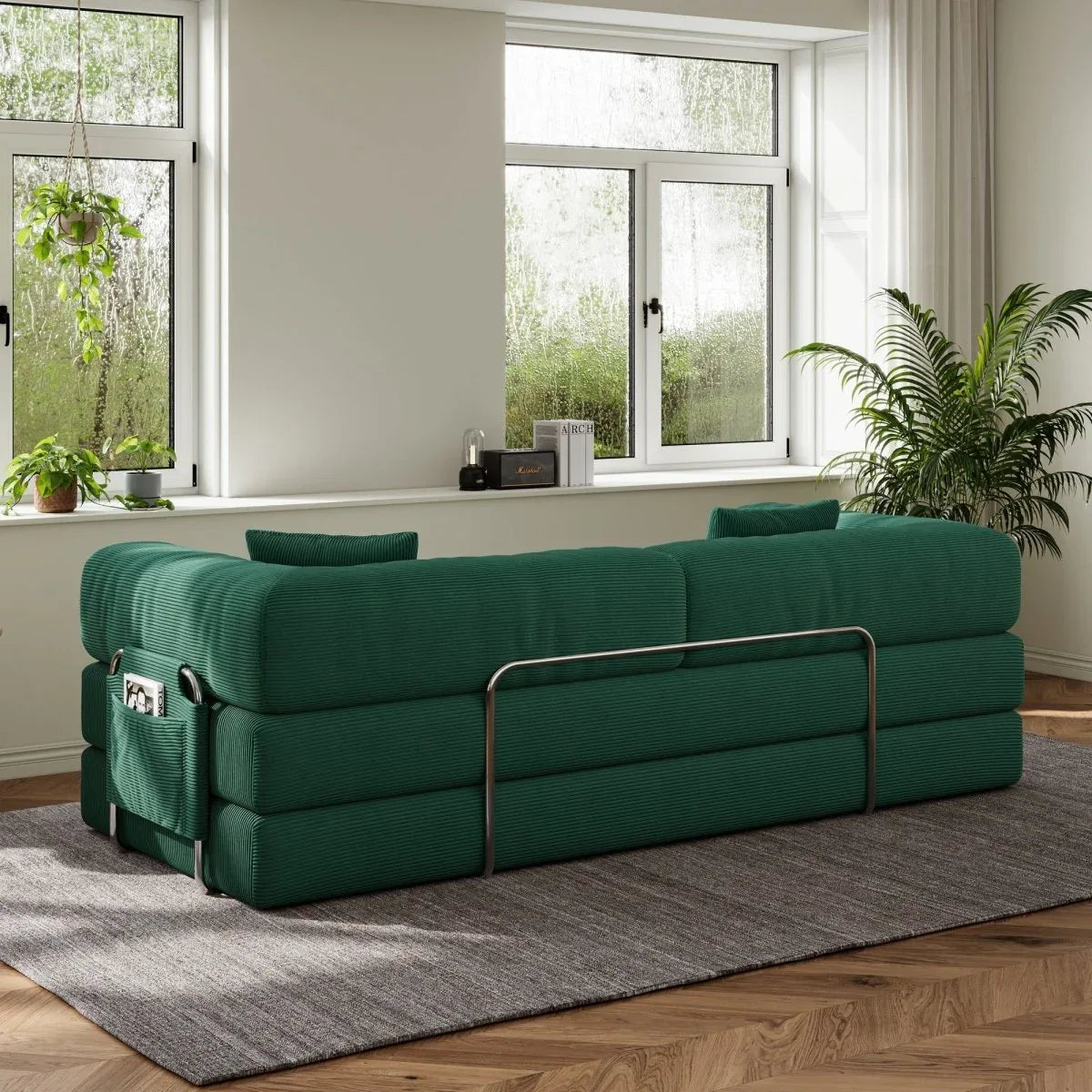 Modular 4-Seat Folding Foam Sofa Bed - Omega Lifestyles