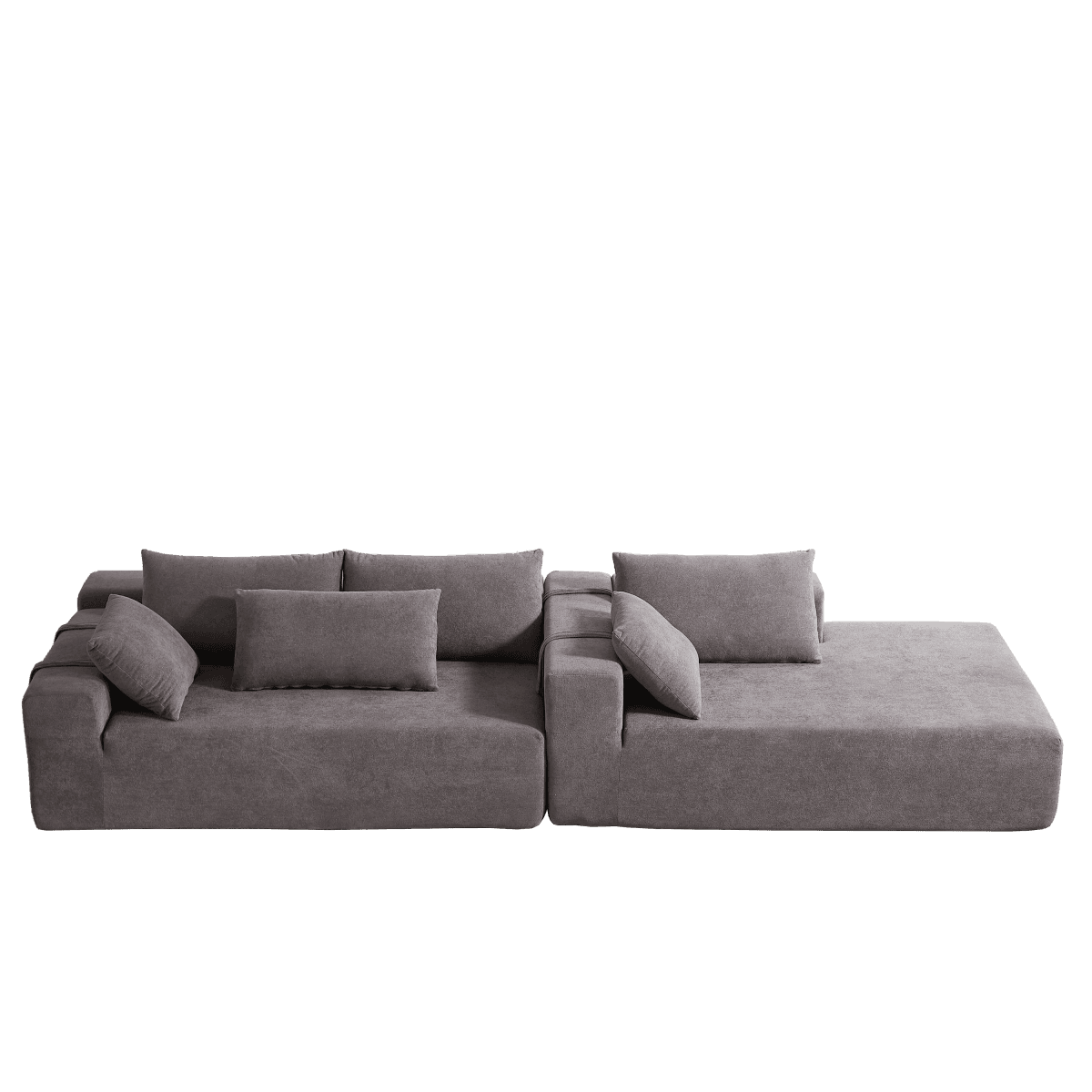 Modular Chenille Upholstered Convertible Sectional Sofa Set - Sleep Galleria