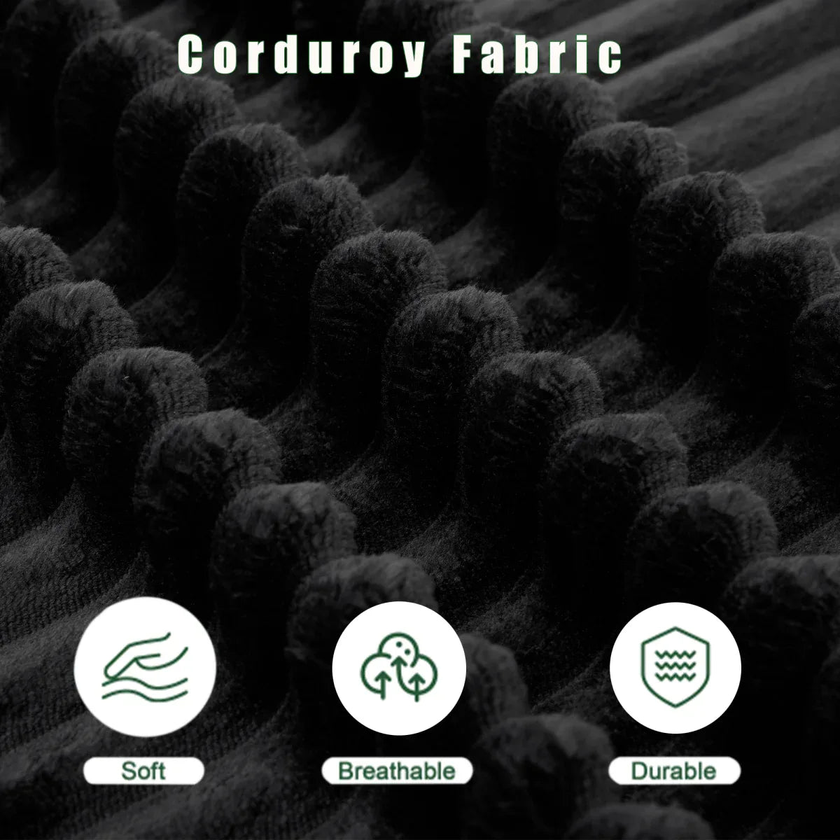 Modular U-Shaped 6-Seat Corduroy Sofa With Console - Omega Lifestyles