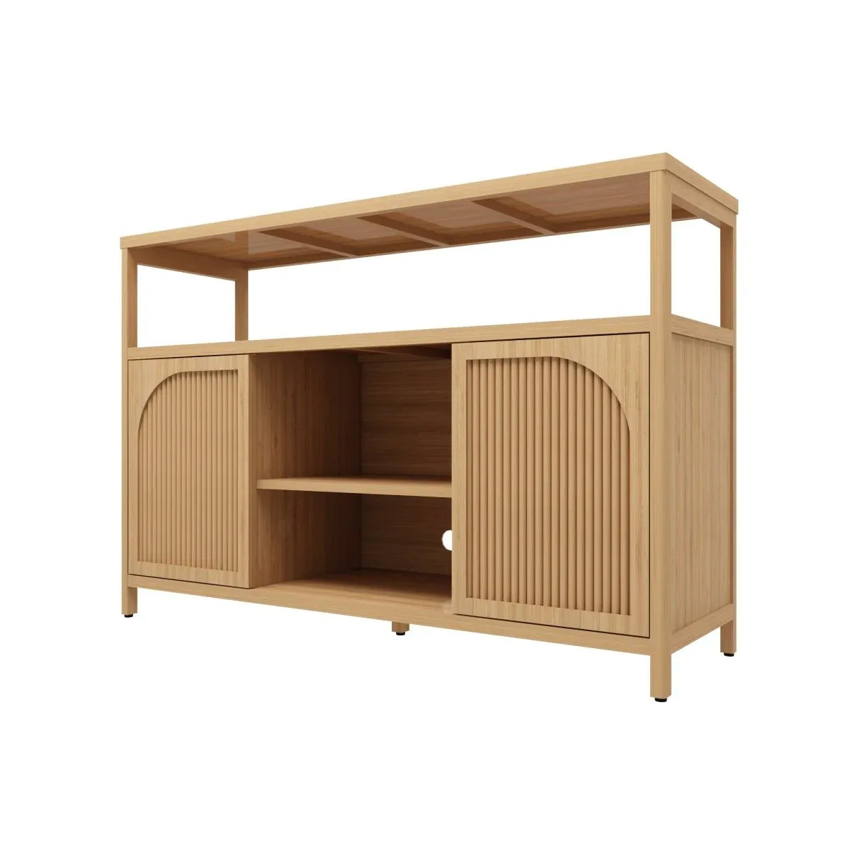 Natural Bamboo Bathroom Storage Sideboard Cabinet - Omega Lifestyles