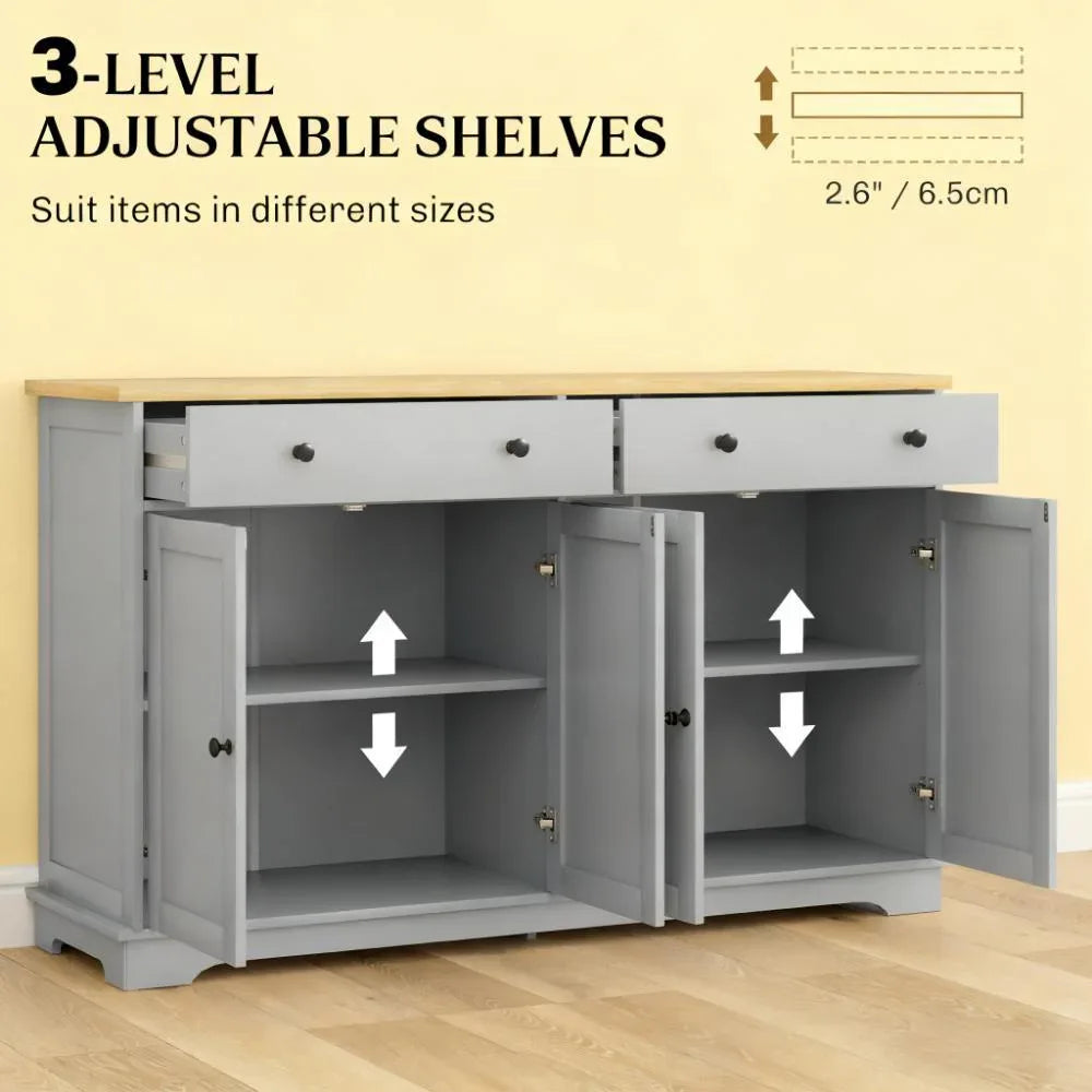 Nordic Style Buffet Cabinet Sideboard With Storage Drawers - Omega Lifestyles