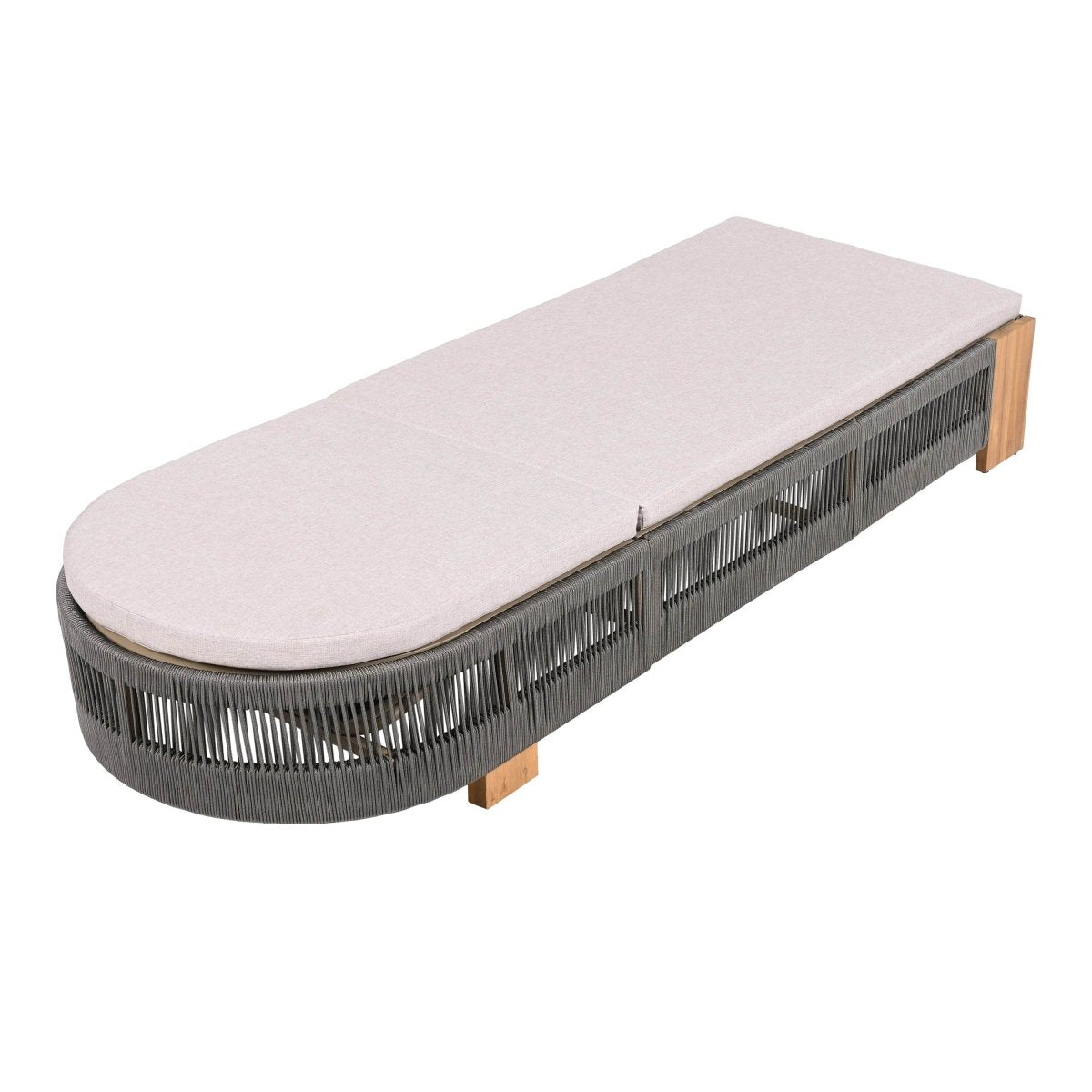 Outdoor Rope Chaise Lounge Set With Side Table - Omega Lifestyles