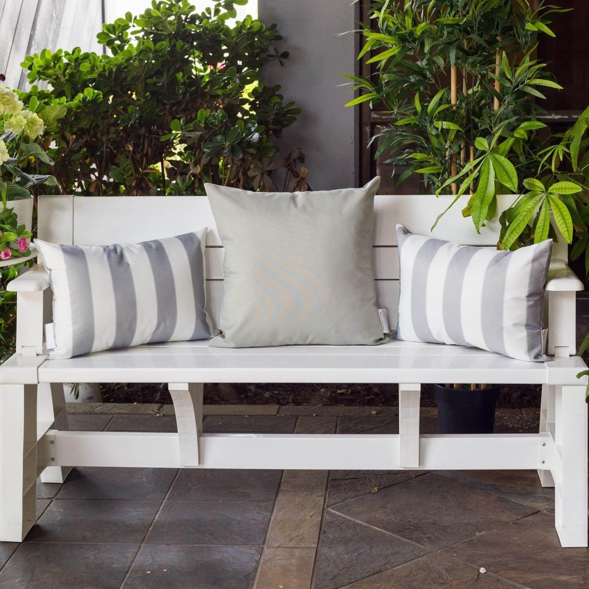 Outdoor Silver Weather - Resistant 14x20 Polyester Pillow - Serenova - Omega Lifestyles