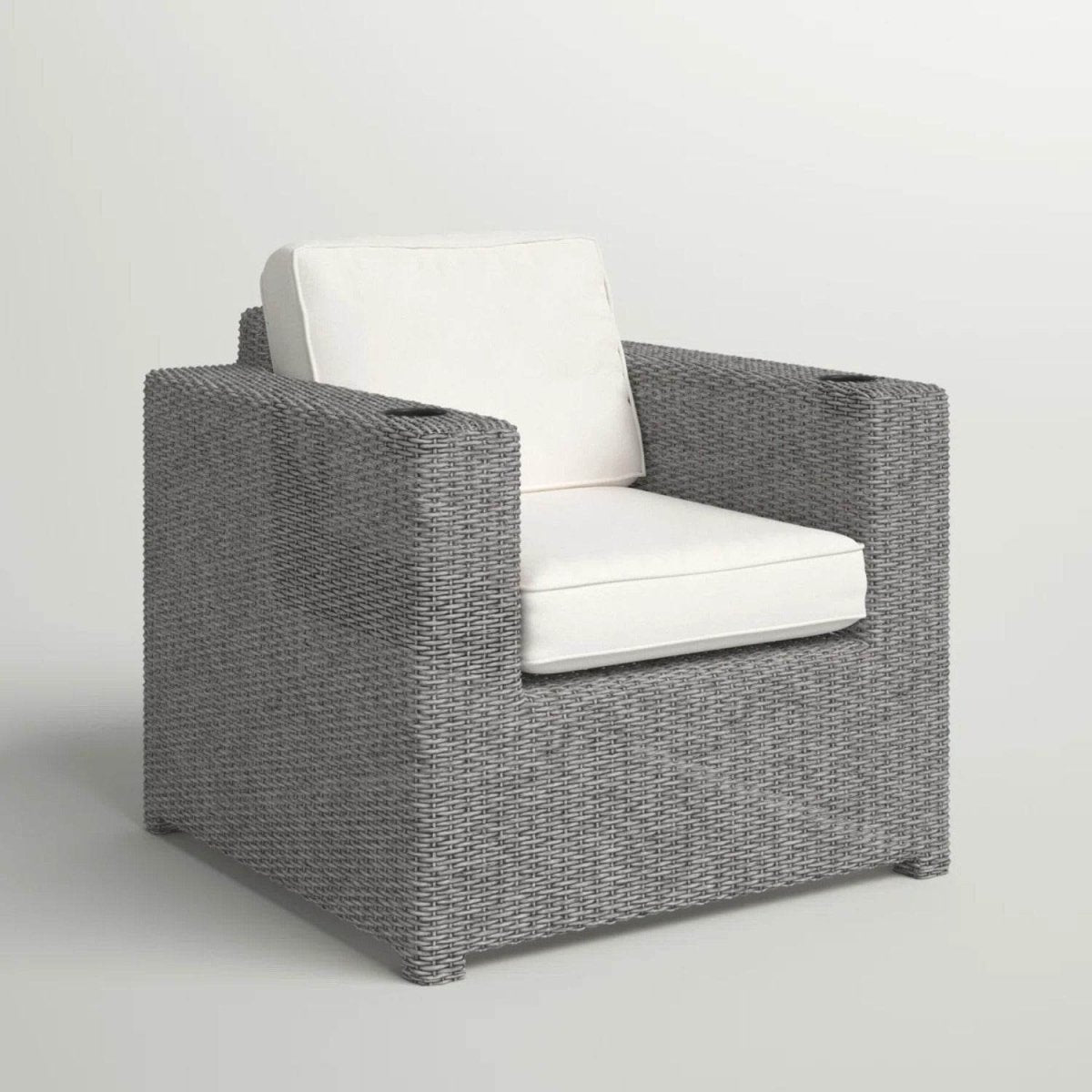 Outdoor Wicker Club Chair With Plush Weather - Resistant Cushions - Serenova - Omega Lifestyles