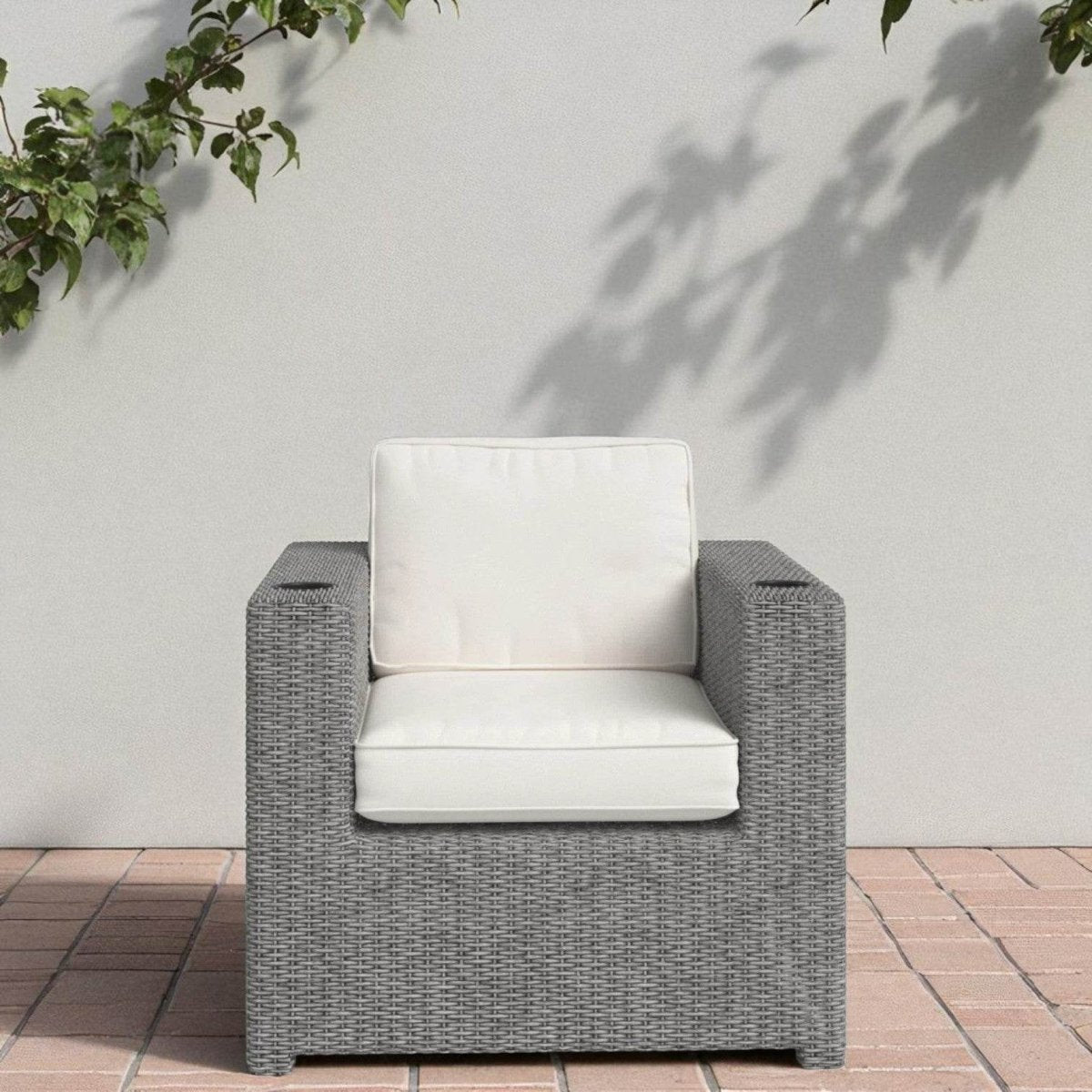 Outdoor Wicker Club Chair With Plush Weather - Resistant Cushions - Serenova - Omega Lifestyles