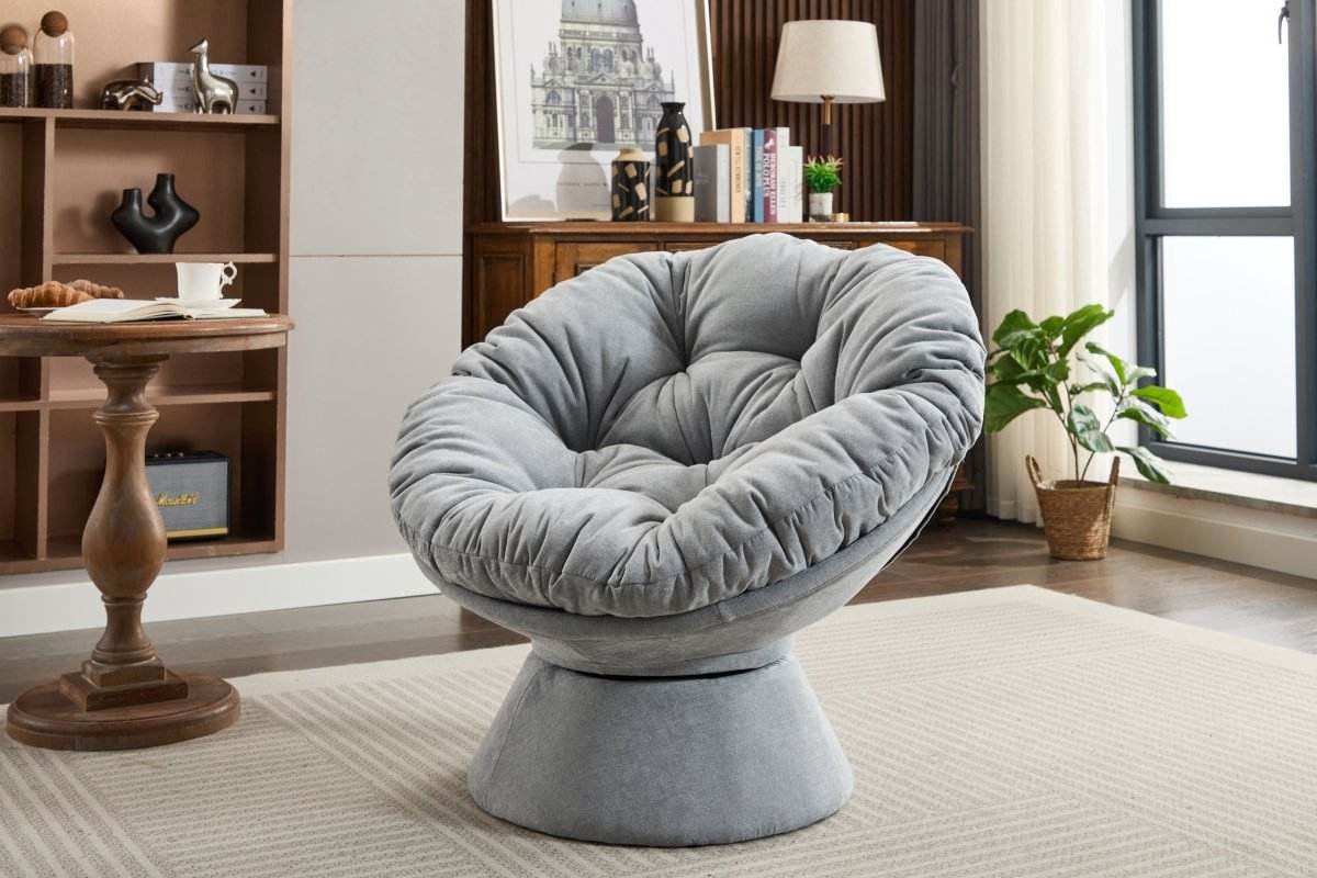 Oversized 360-Degree Swivel Chenille Accent Chair - Sleep Galleria