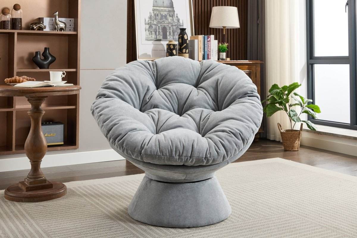 Oversized 360-Degree Swivel Chenille Accent Chair - Sleep Galleria