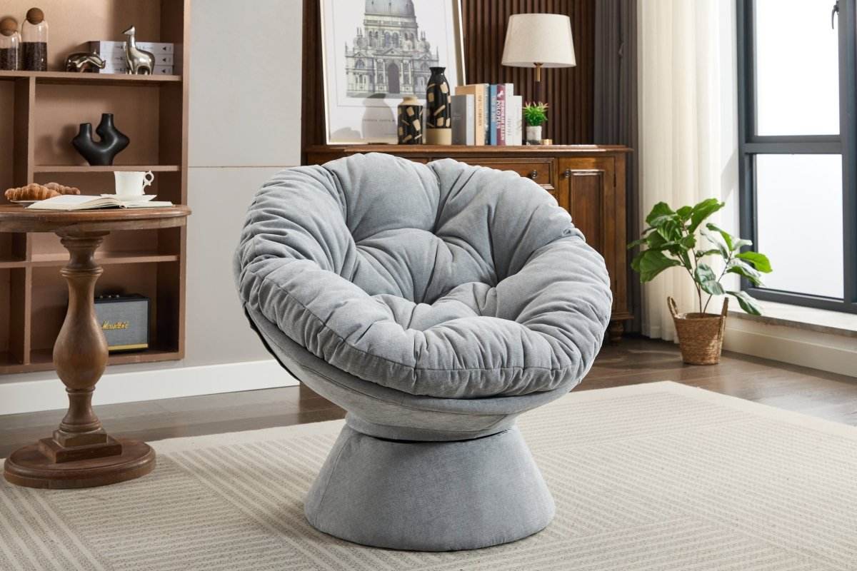 Oversized 360-Degree Swivel Chenille Accent Chair - Sleep Galleria