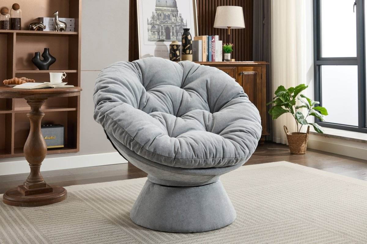 Oversized 360-Degree Swivel Chenille Accent Chair - Sleep Galleria