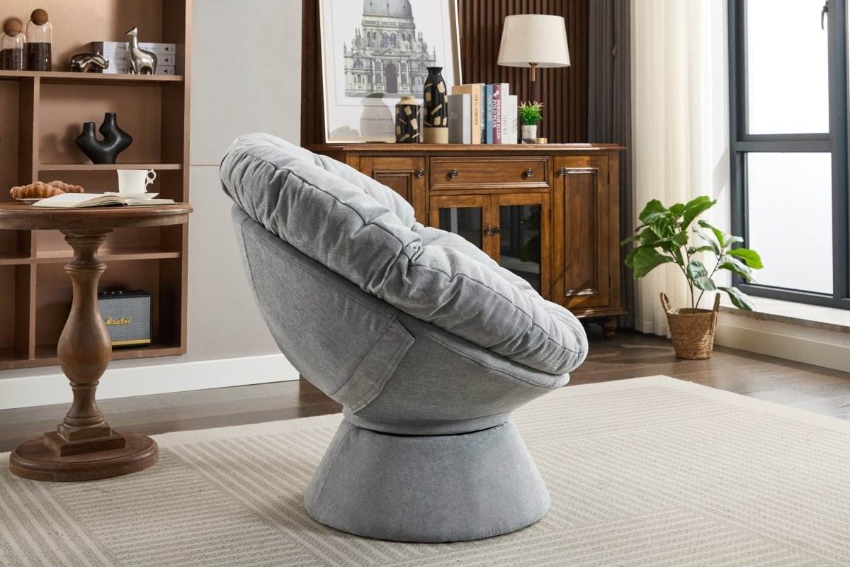 Oversized 360-Degree Swivel Chenille Accent Chair - Sleep Galleria