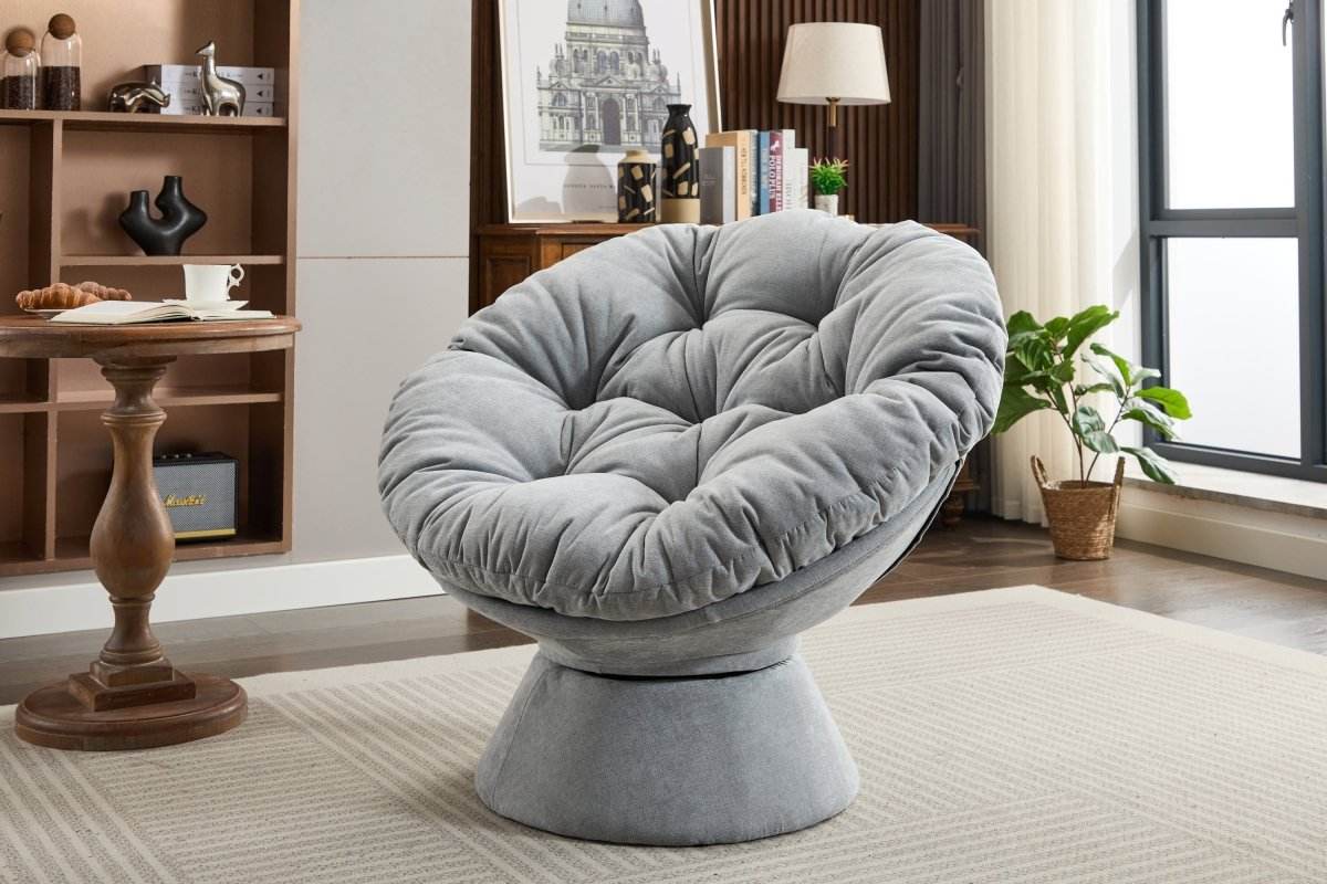 Oversized 360-Degree Swivel Chenille Accent Chair - Sleep Galleria