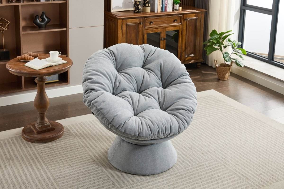 Oversized 360-Degree Swivel Chenille Accent Chair - Sleep Galleria