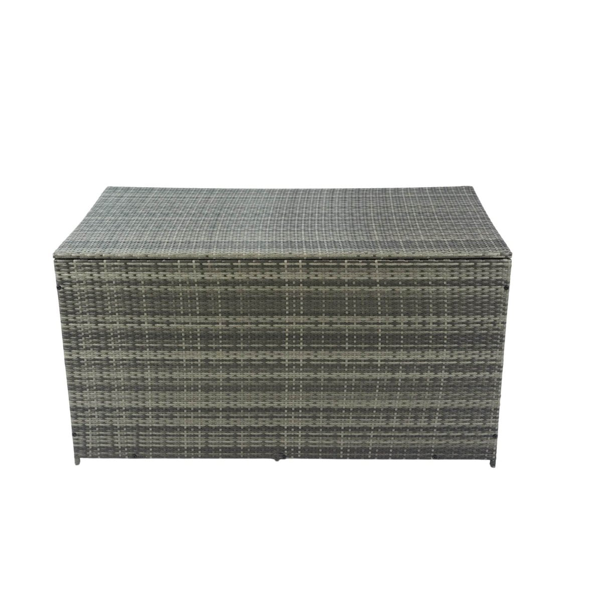 Oversized Grey PE Rattan Waterproof Outdoor Storage Box - Omega Lifestyles