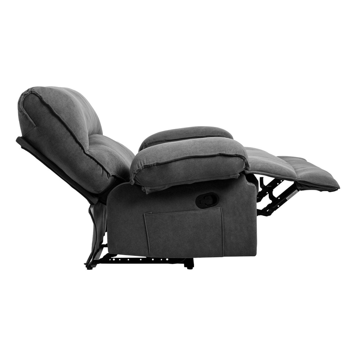 Oversized Manual Push - Back Velvet Massage Recliner Chair - Serenova - Omega Lifestyles