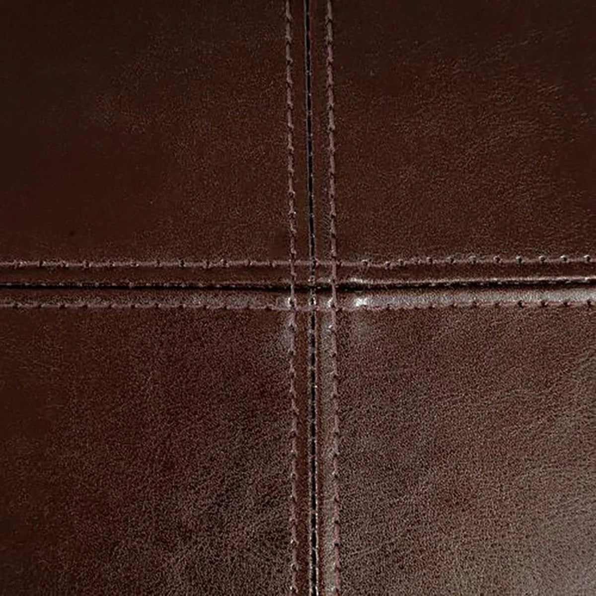 Pair Of Chocolate Leather Dining Chairs 2-Piece Set - Omega Lifestyles