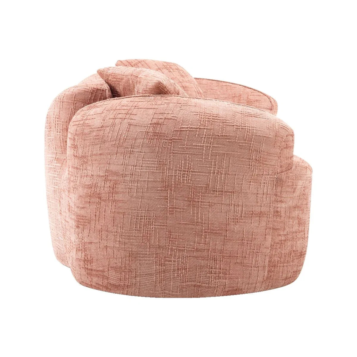 Pink Chenille Foam Spring Two-Seater Sofa With Pillows - Omega Lifestyles