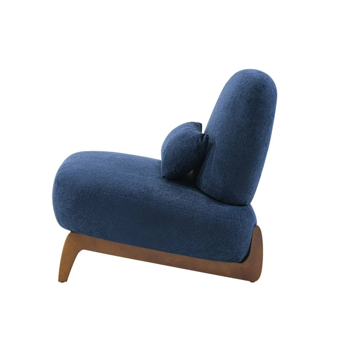 Plush Blue Fabric Accent Chair For Living Room - Omega Lifestyles