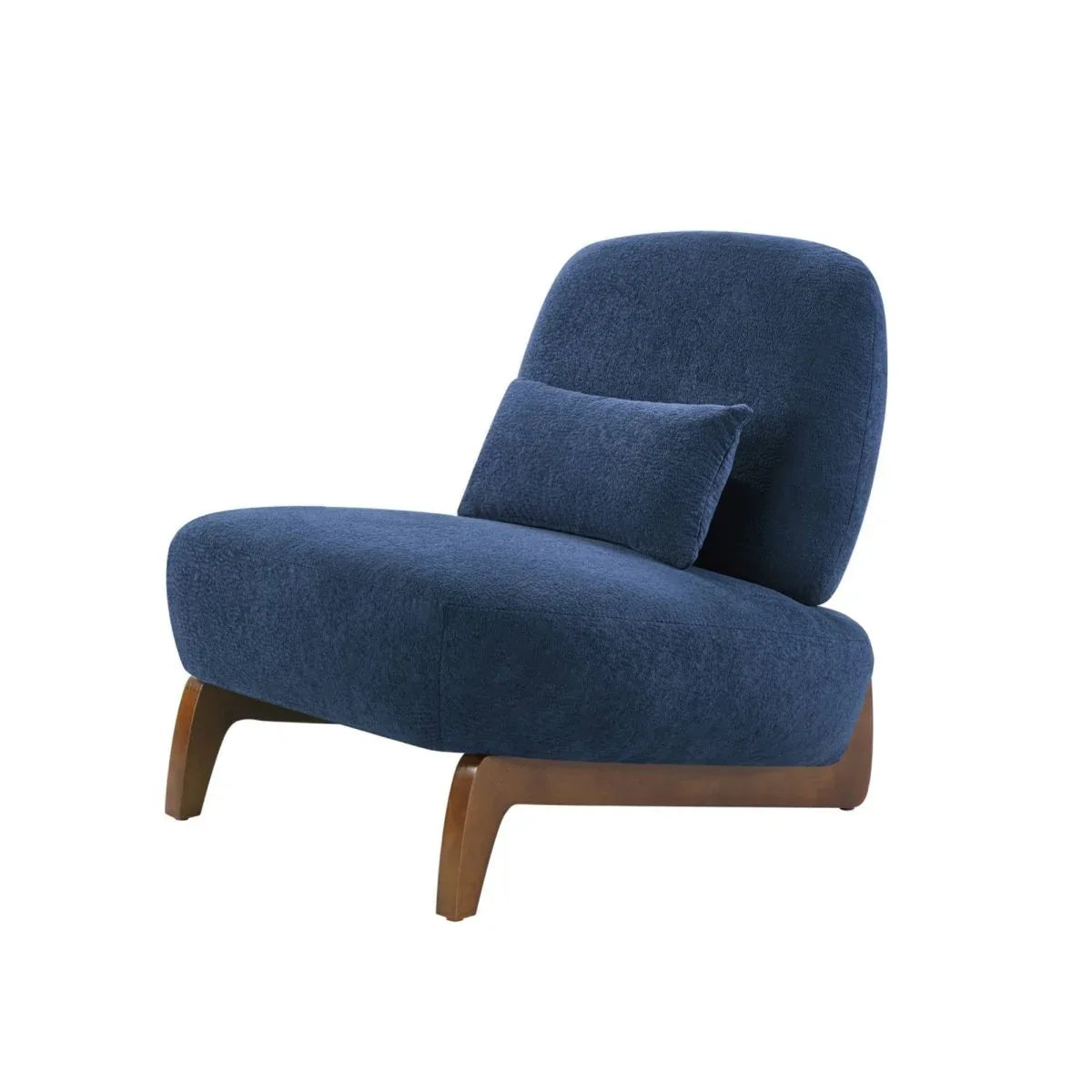 Plush Blue Fabric Accent Chair For Living Room - Omega Lifestyles