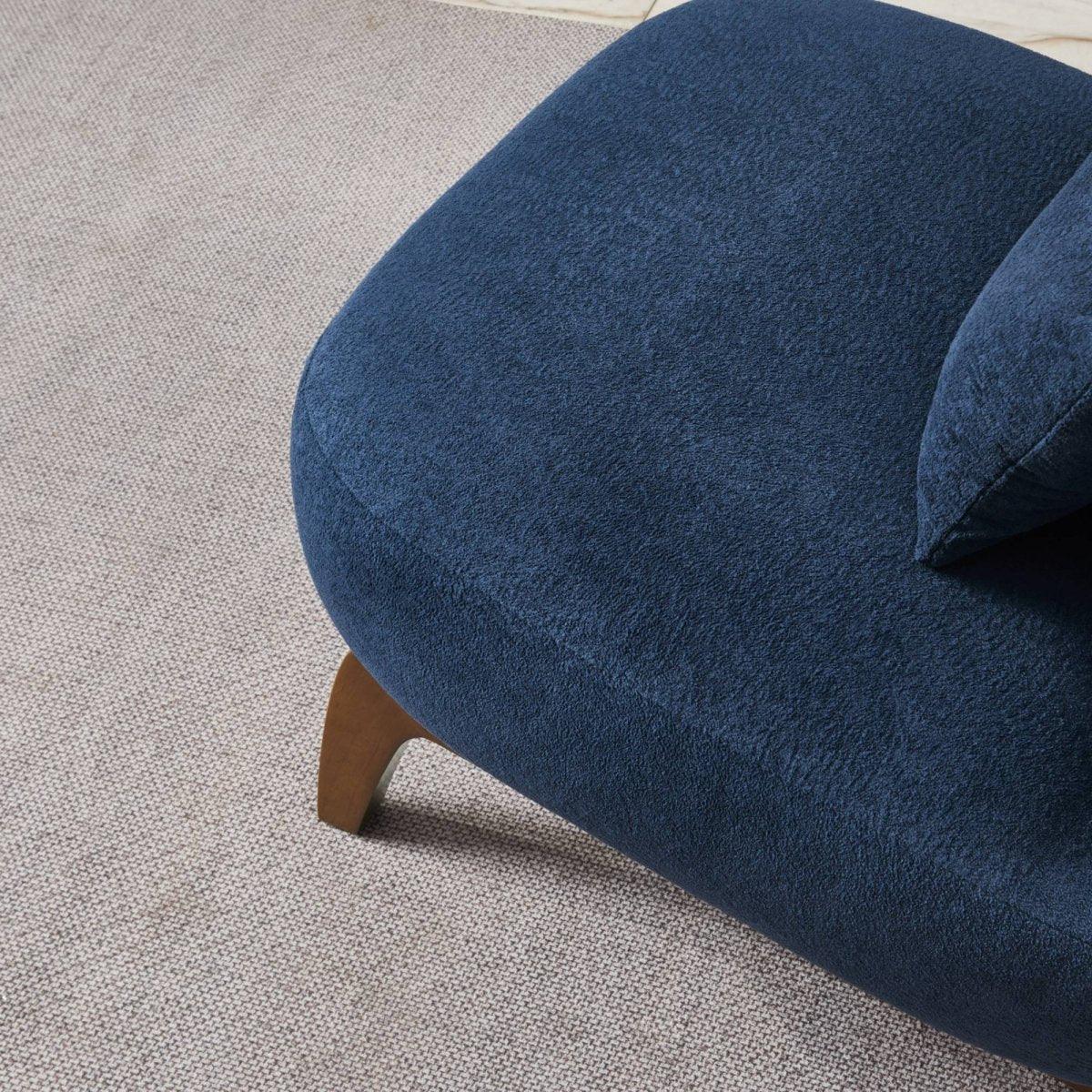 Plush Blue Fabric Accent Chair For Living Room - Omega Lifestyles