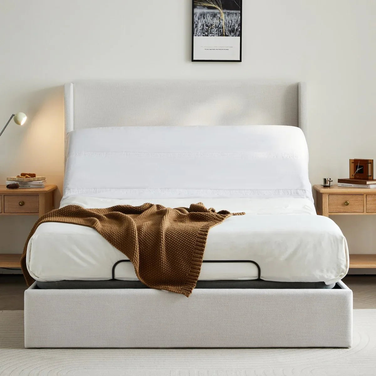Queen Adjustable Bed Base Frame With Massage and Wireless Remote - Omega Lifestyles
